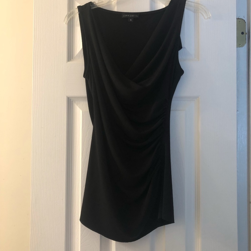 Black sleeveless top